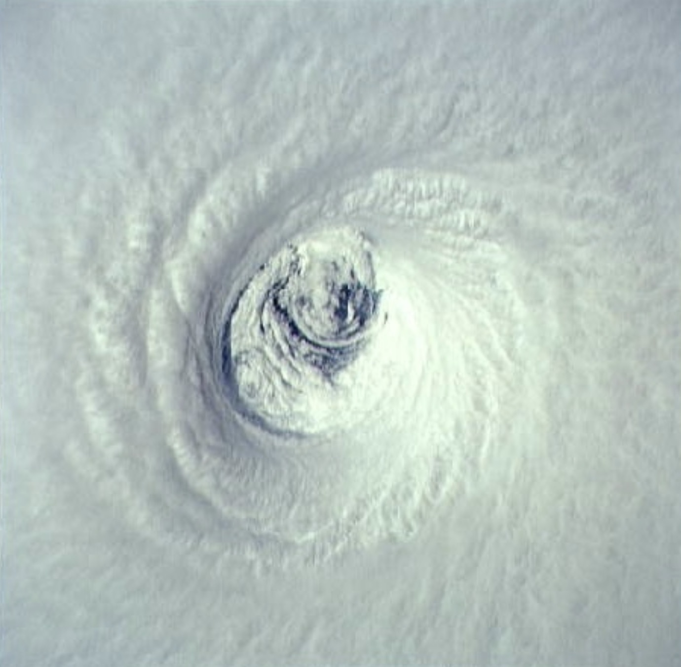 Mesovortices visible in the eye of Hurricane Emilia 